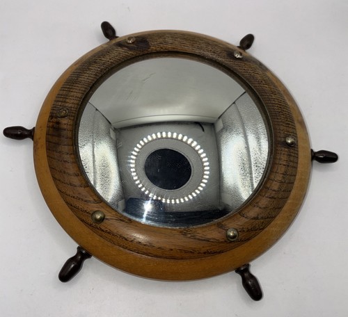 Vintage oak ships wheel - oak,