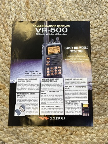 Yaesu 500 communications - yaesu, vr-500