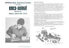 Emco Unimat SL mini lathe operating instruction manual 30 pages. 