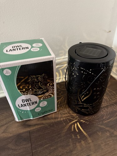 Black cylinder solar owl - black,