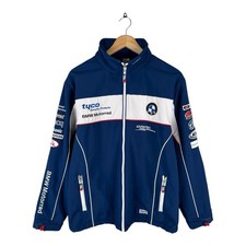 Vintage TYCO BMW RACING JACKET Mens Hooded Light Size L
