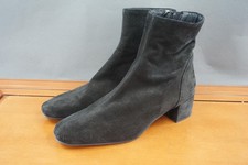 Aquatalia Boots Womens Size 9 Suede Block Heel Ankle Zipper Made in Italy Shoes