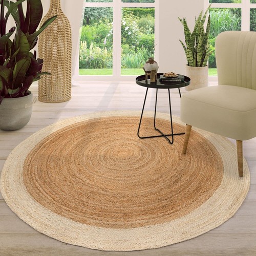 Rug round natural - rug,