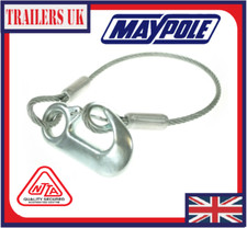 Secondary Coupling Cable for Unbraked Trailer Maypole 500mm x 5mm Erde Daxara 
