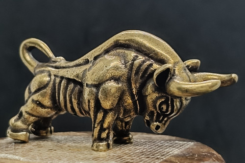 Antique chinese bronze bull - chinese,