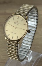 Vintage Marvin Revue Gold Plated Mens Quartz Dress Watch - Running