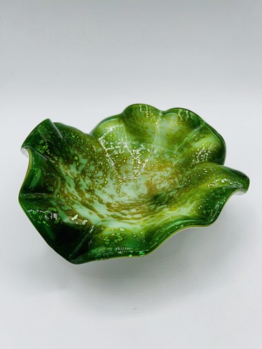 Murano glass bowl green - murano,