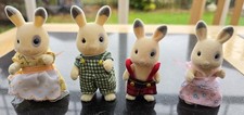 Vintage 1989 Sylvanian Families Corntop Rabbit Family Set of 4