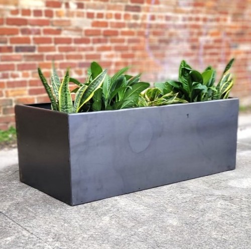 Metal trough planter 24 - trough,