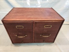 Antique Macey Two Drawer Index File Cabinet 22" x 14" x 14"