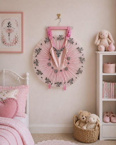 Pink pancake tutu hanger - pink,