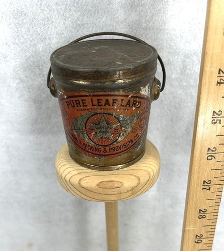 Antique 1893 tin - tin, pail