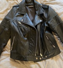Leather Black Biker Jacket Women