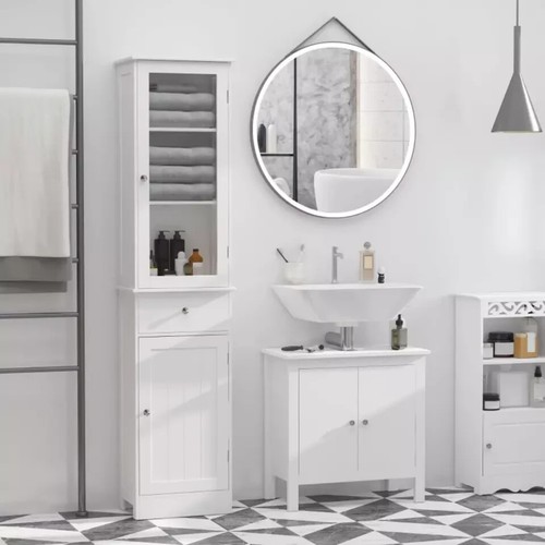White tall bathroom - tall, cabinet
