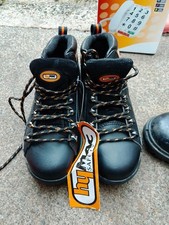 Hymac Safety Boots Size 5, Orange And Black