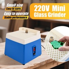 UK 220V Mini Portable Stained Glass Grinder Diamond Automatic Art Grinding Tools