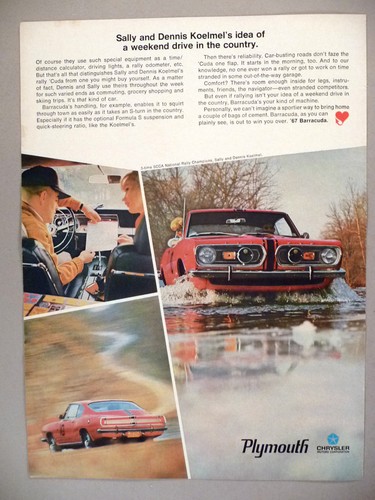 Plymouth barracuda print - plymouth, ad