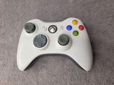 Xbox 360 White Wireless OEM Controller Tested Works No Battery Pack