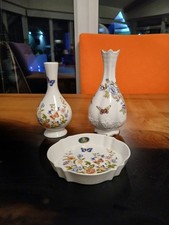 3 PIECES AYNSLEY VASES/DISH