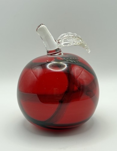 Red art glass - red, apple
