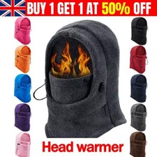Winter Thermal Fleece Balaclava Scarf Ski Face Mask Neck Warmer Snood Hood Hat
