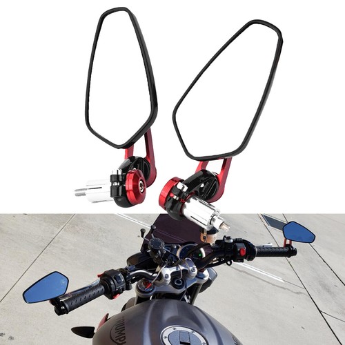 Bar end mirrors red for - end,