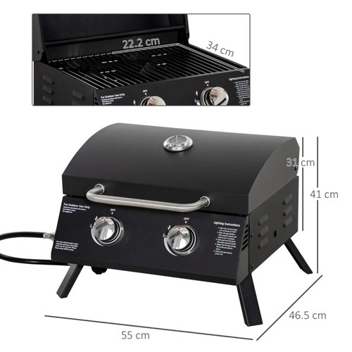 Outsunny portable tabletop gas - portable,