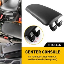 For Audi A4 B6 B7 2004-2008 Leather Armrest Center Box Lid Console Cover Black