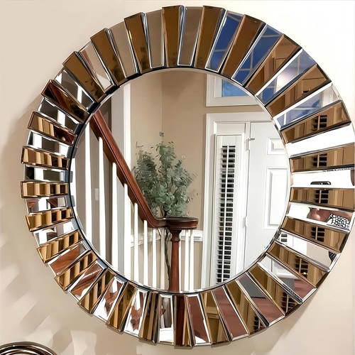 Large round wall mirror - large,