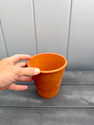 Vintage terracotta pots mixed - vintage,