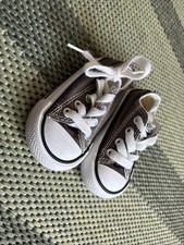 Converse Chuck Taylor All Star Infant Grey Canvas Trainers Size Uk 2