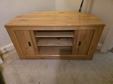 Rustic Solid Oak Corner TV