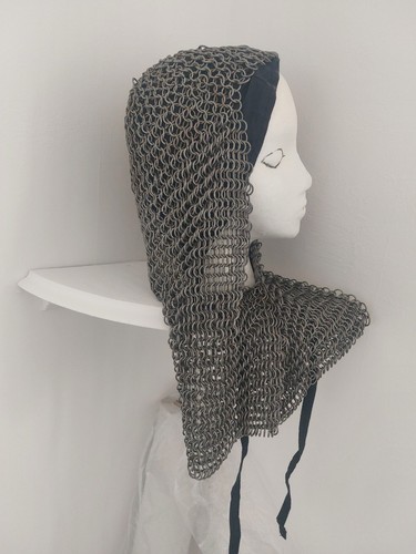 Steel chainmail coif armor - chainmail,