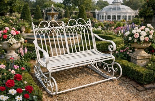 Rocking garden bench - garden,