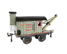 AC4543:  Vintage Bing  0 Gauge Tool Wagon with Derrick 14473/0 A