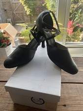 New In Box Leather Tango Shoes. Size 7.5. Heel 2.5 Inch. Quick Change Buckle.