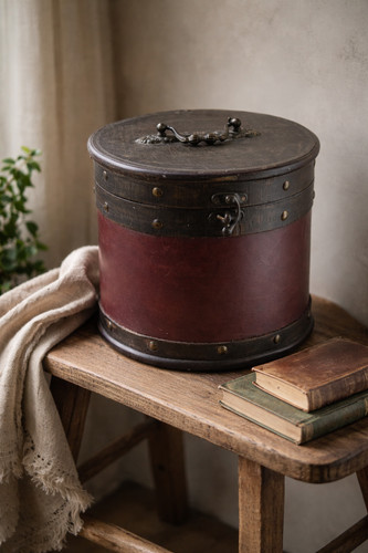 Genuine antique leather collar - antique,