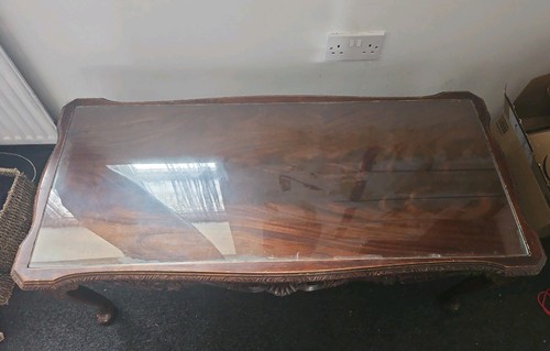 Heavy dark carved wood - carved, vintage