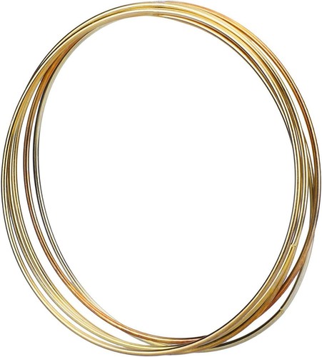 Pack gold metal rings - gold,