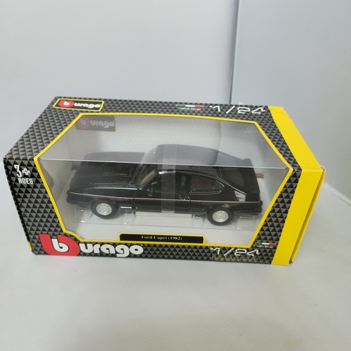 Ford capri black burago - black, 1:24