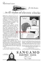SANGAMO 'Ellsworth' Electric Clock ADVERT 1929 Art Deco Print Ad 163/D