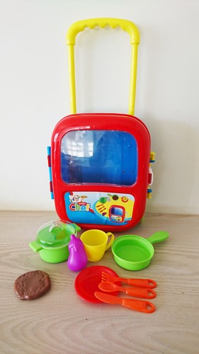 Tea set wheelie trolley - tea,