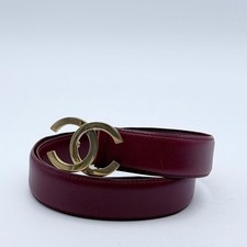 Auth Chanel Belt CocoMark