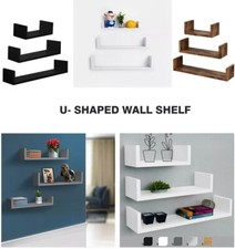 Floating Shelves U Shaped Wall