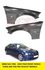 BMW E46 3 SERIES COUPE CONVERTIBLE 1998 -2003 FRONT WINGs PAIR LEFT & RIGHT NEW