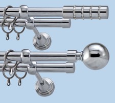 Metal Double Curtain Pole Rod