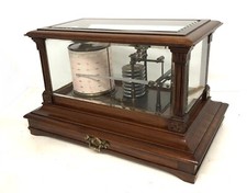 Antique Mahogany Cased BAROGRAPH with Chart Drawer SHORT & MASON, LONDON