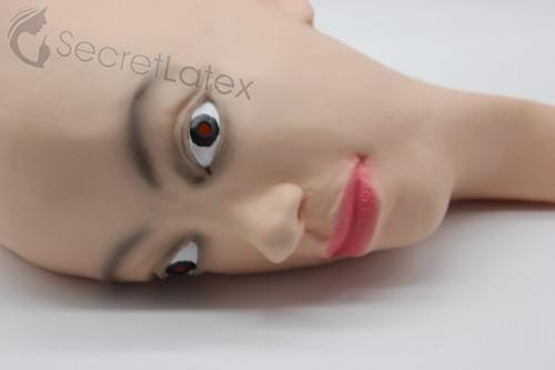 Latex female mask fancy cross - latex,