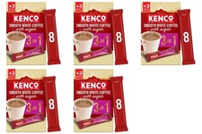 Kenco 3 in 1 Smooth White Instant Coffee with Sugar Sachets 8x12.6g (total 40)