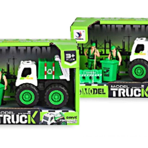 Garbage truck with - garbage,